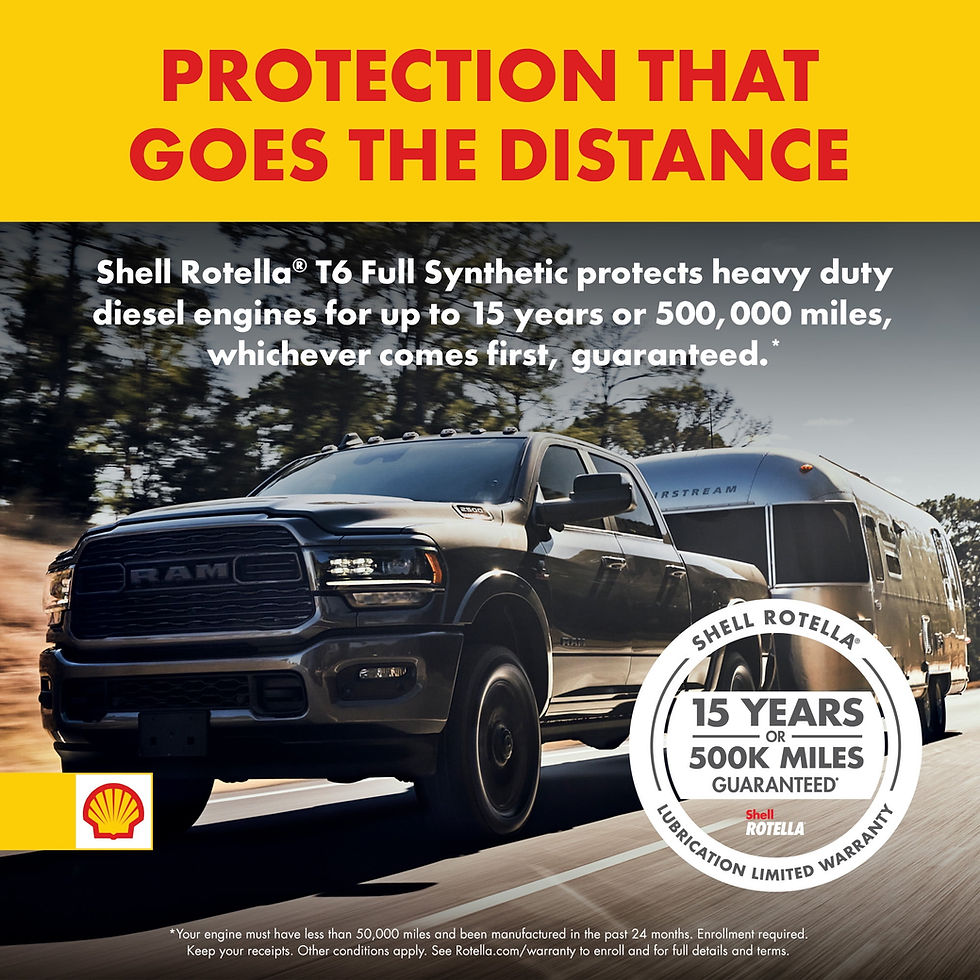 Thumbnail: Shell Rotella T6 Full Synthetic 15W-40 Diesel Engine Oil 5 Gallon