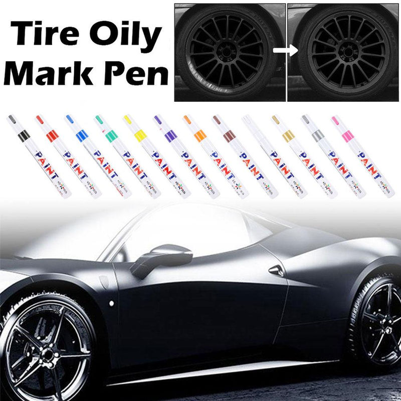 Thumbnail: 1Pc Waterproof Car Paint Pen Auto Tyre Tire Tread CD Metal Permanent Car Wheel T