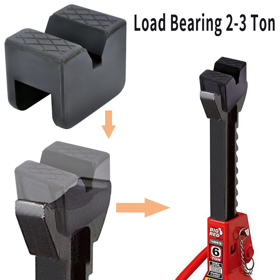 Thumbnail: 2x Universal Rubber Slotted Square Jack Pad Adapters For Stand Car Lift Lifting