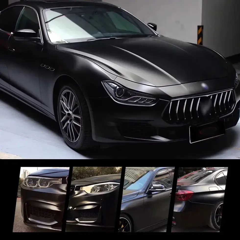 Thumbnail: Matte Car Vinyl Film Self-adhesive Auto Motorcycle Body Wrap Stickers Matt Black