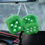 Thumbnail: Small Furry Plush Dice Craps Pendants for Car Rearview Mirror, Hanging Ornaments