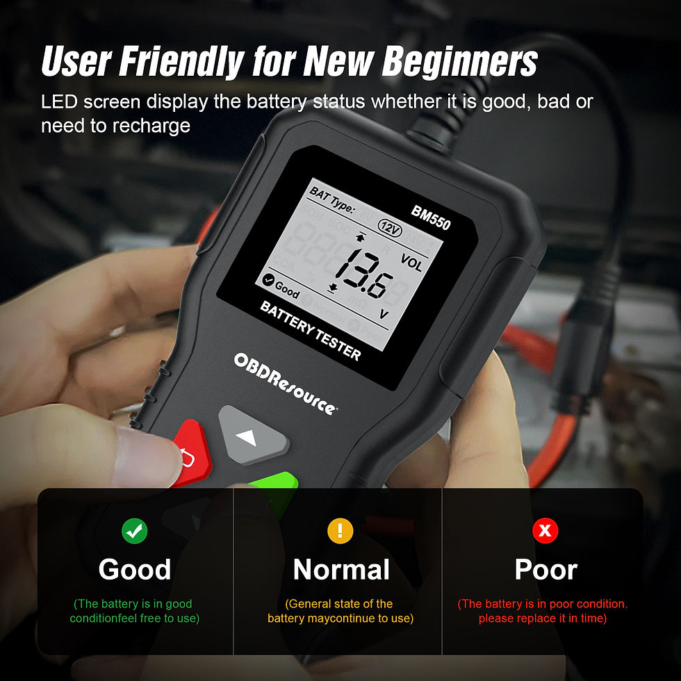 Thumbnail: Car Battery System Detect 6V 12V 24V 100-2000 CCA Car Battery Tool BM550 Car Bat