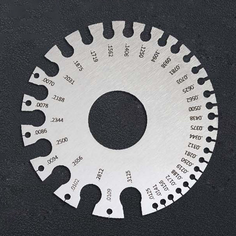 Thumbnail: 1pcs 0-36 Round AWG SWG Wire Gauge Thickness Ruler Gauge Diameter Stainless Stee