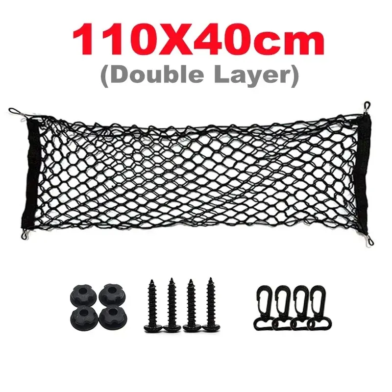 Thumbnail: 4 Size Car Boot Trunk Net Mesh Elastic Nylon Rear Back Cargo Trunk Storage Organ