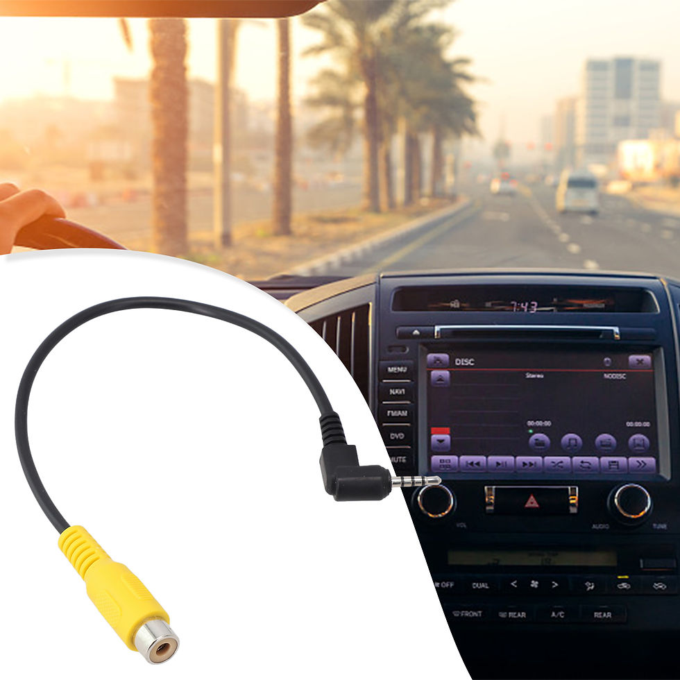 Thumbnail: For RCA To 2.5mm AV Converter Cable Car Rear View Reverse Parking Camera To Car