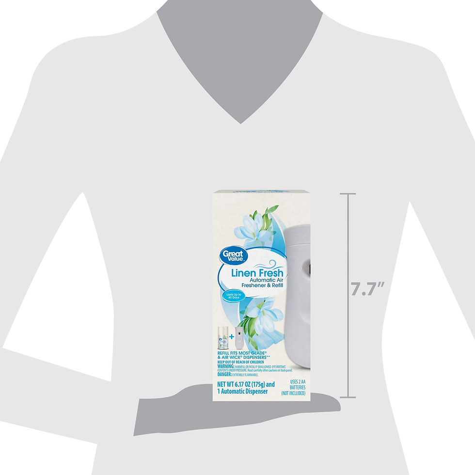Thumbnail: Great Value Automatic Air Freshener Spary Kit w/1 Refill Included, Linen Fr..