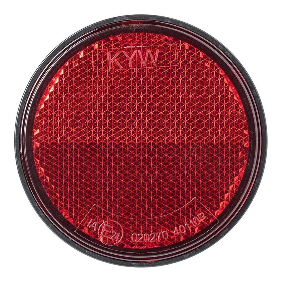 Thumbnail: 4Pcs Red Round 60mm Reflectors With Screws E24 Marked Rear Side Marker Light For
