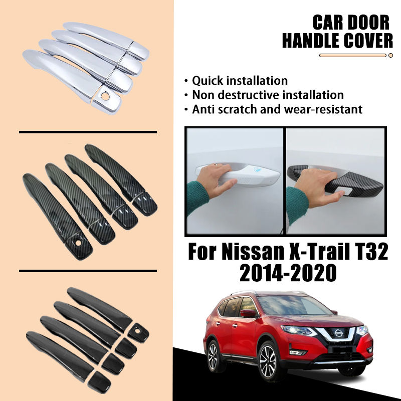 Door Handle Cover Trim For Nissan X-Trail T32 Rogue 2014-2020 2015 2016 2017 201
