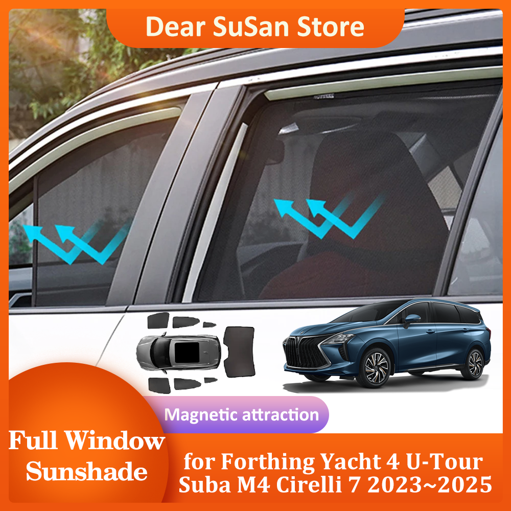 Full Magnetic Sunshade for Forthing Yacht 4 U-Tour Suba M4 Cirelli 7 2023~2025 W