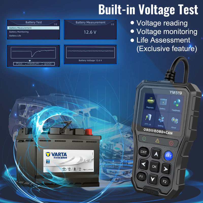 Thumbnail: Code Reader Fault Code Scanner Multi-language YM519 Car Diagnostic Tool OBD2 Cod