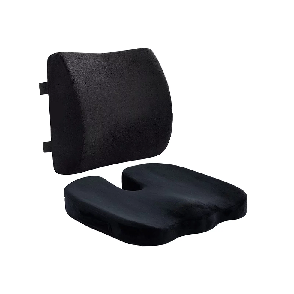Thumbnail: Seat Cushion and Lumbar Support Pillow for Office Chair, Memory Foam Car Seat Cu