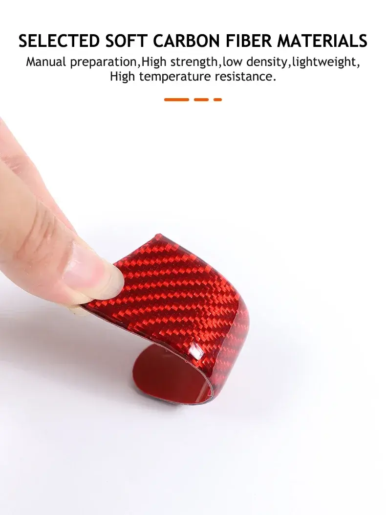 Thumbnail: Soft Carbon Fiber Car Rearview Mirror Pillar Decorative Sticker Anti-Scratch Car