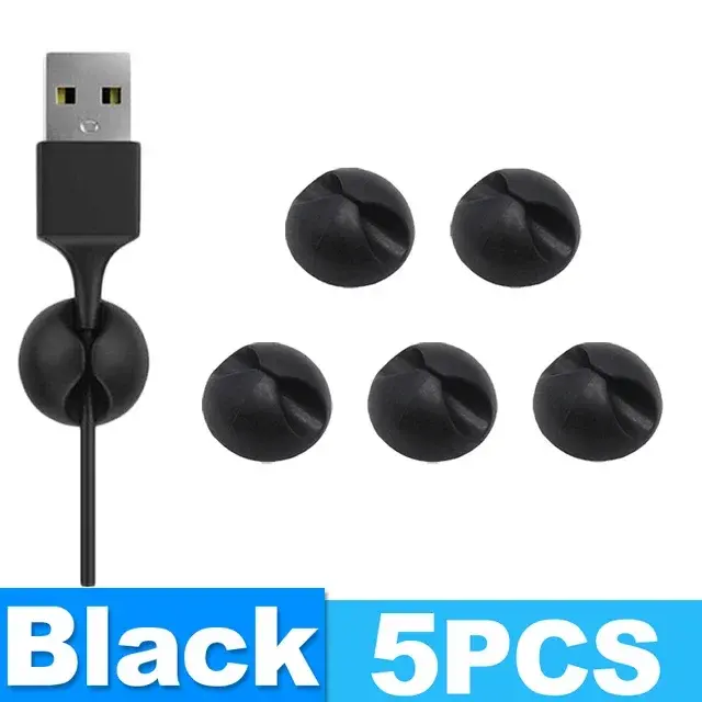 Thumbnail: 2-30pcs Car USB Cable Organizer Self-Adhesive Cables Bracket Cable Clamp Silicon