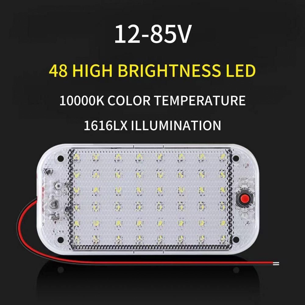 48/60 Led White Light Interior Lamp Universal High Brightness Reading Cabin Ligh