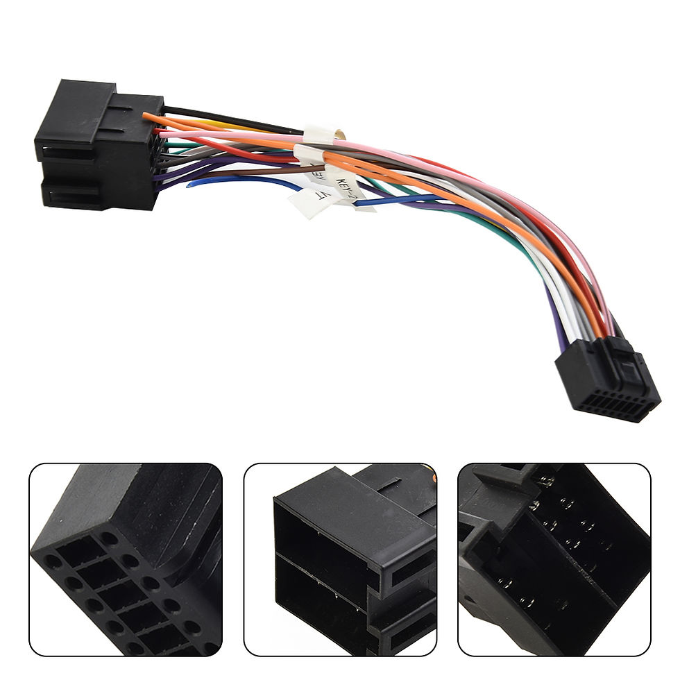 Thumbnail: Car Stereo Radio 16 Pin ISO Cable Adapter ABS Universal Male Plug To Female Conn