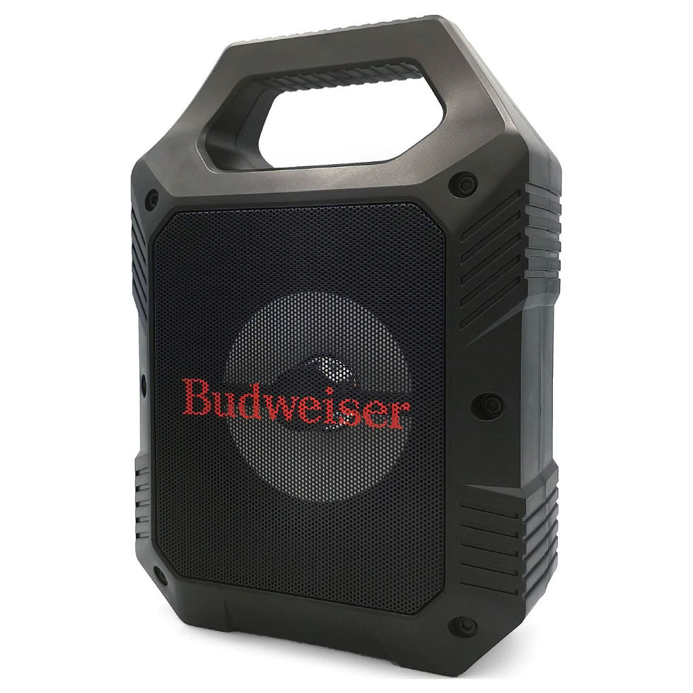 Thumbnail: Budweiser Portable Bluetooth Wireless Speaker with Led Lighting 1200mah Rec..