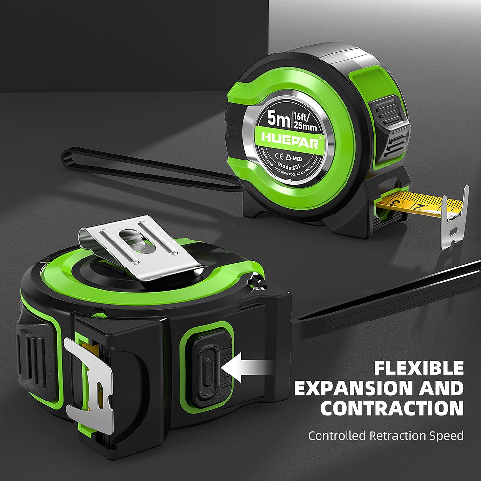 Thumbnail: 16Ft Tape Measure, 5M/16Feet Steel Retractable Tape Measure Self-Lock with ..