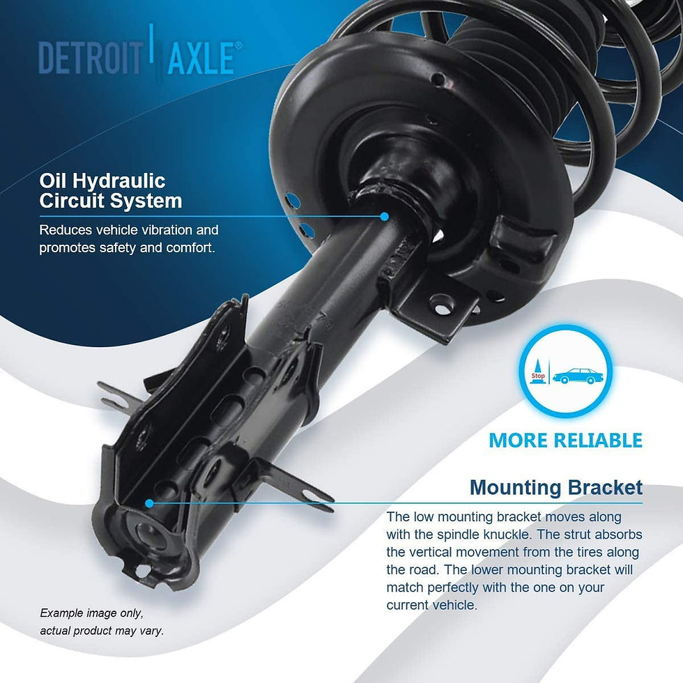 Thumbnail: Detroit Axle - Front Left Strut for 2007-2012 Nissan Sentra, Strut with Coi..