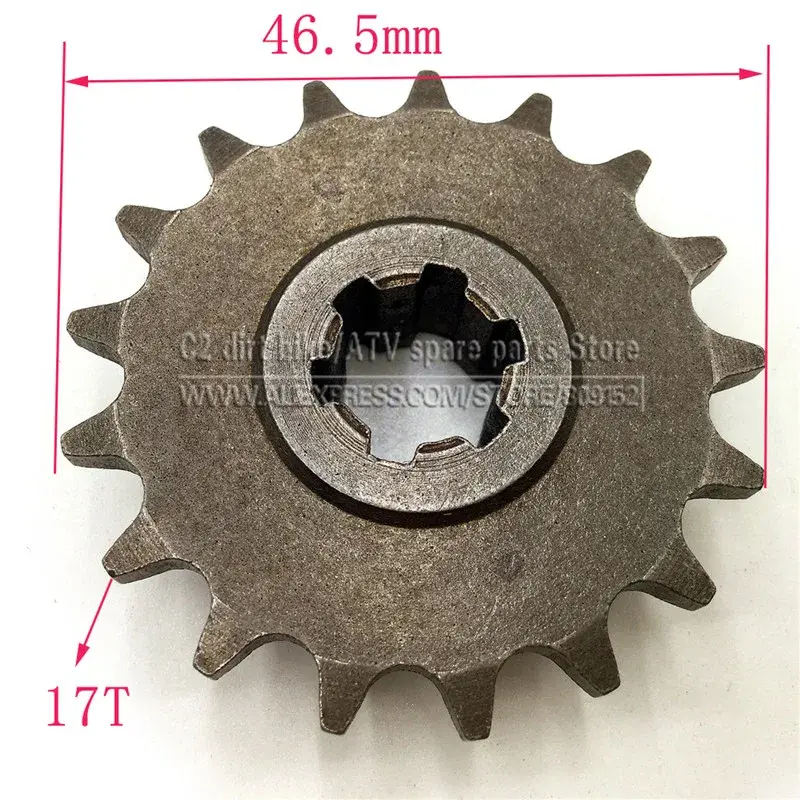 Thumbnail: Front Gear Box Sprocket T8F 11 14 17 20T 20 Tooth Pinion for 47cc 49cc
