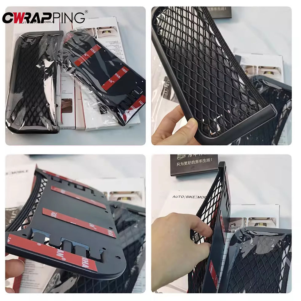 Thumbnail: Car Organizer Mesh Storage Bag Net Pocket Mobile Phone Holder Multi Function Car