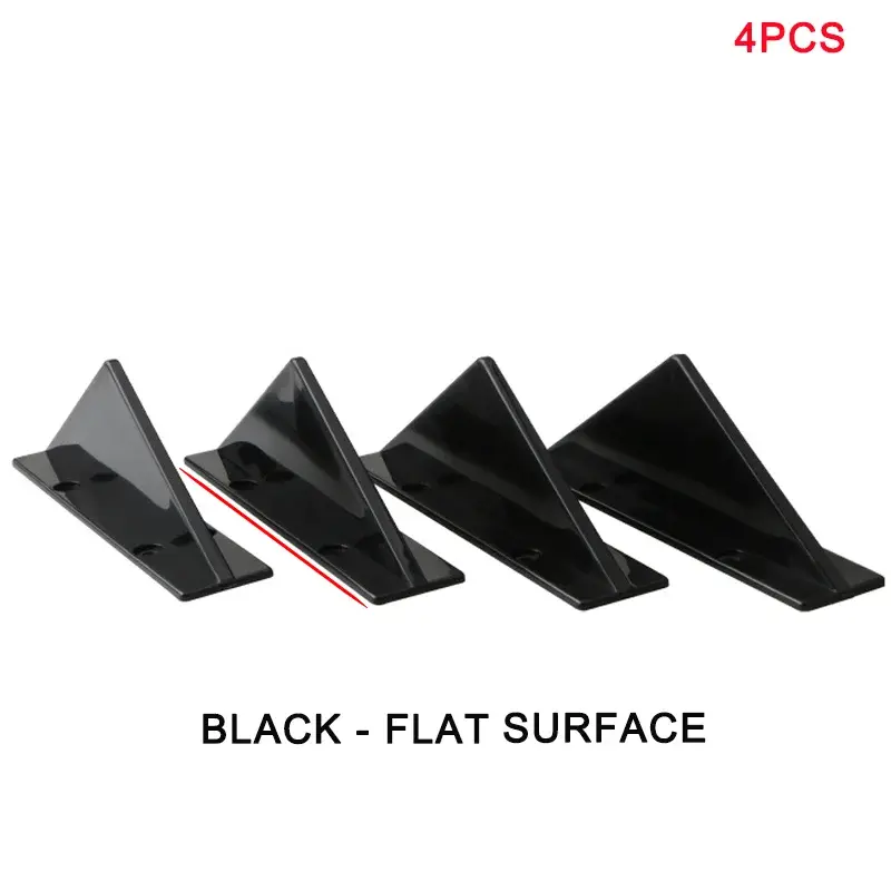 Thumbnail: 4pcs Car Shark Fin Universal Triangular Rear Bumper Diffuser Spoiler Protector C