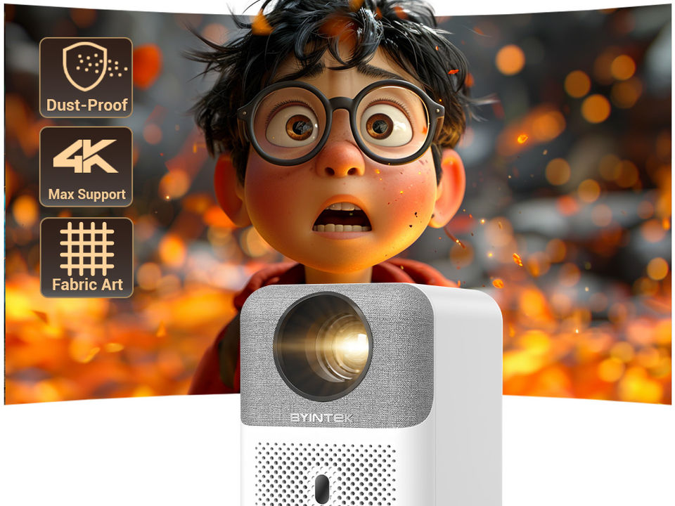 BYINTEK LOVE U4 Smart Mini Home Theater Projector 4K 1080P Video Android WIFI fo