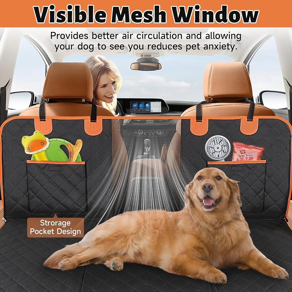 Thumbnail: Blukids Dog Car Seat Cover, 600D Heavy Durable Dog Seat Cover for Back Seat, 100
