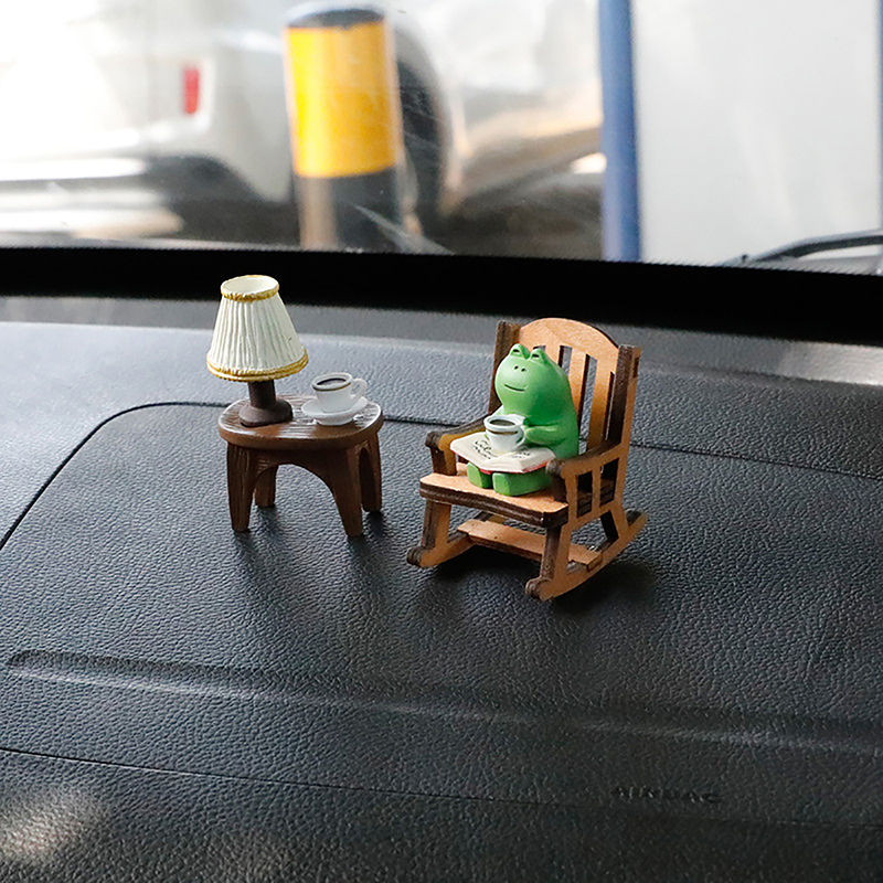 Thumbnail: Cute Animal Home Decoration Car Interior Accessories Frog Cat Car Ornament