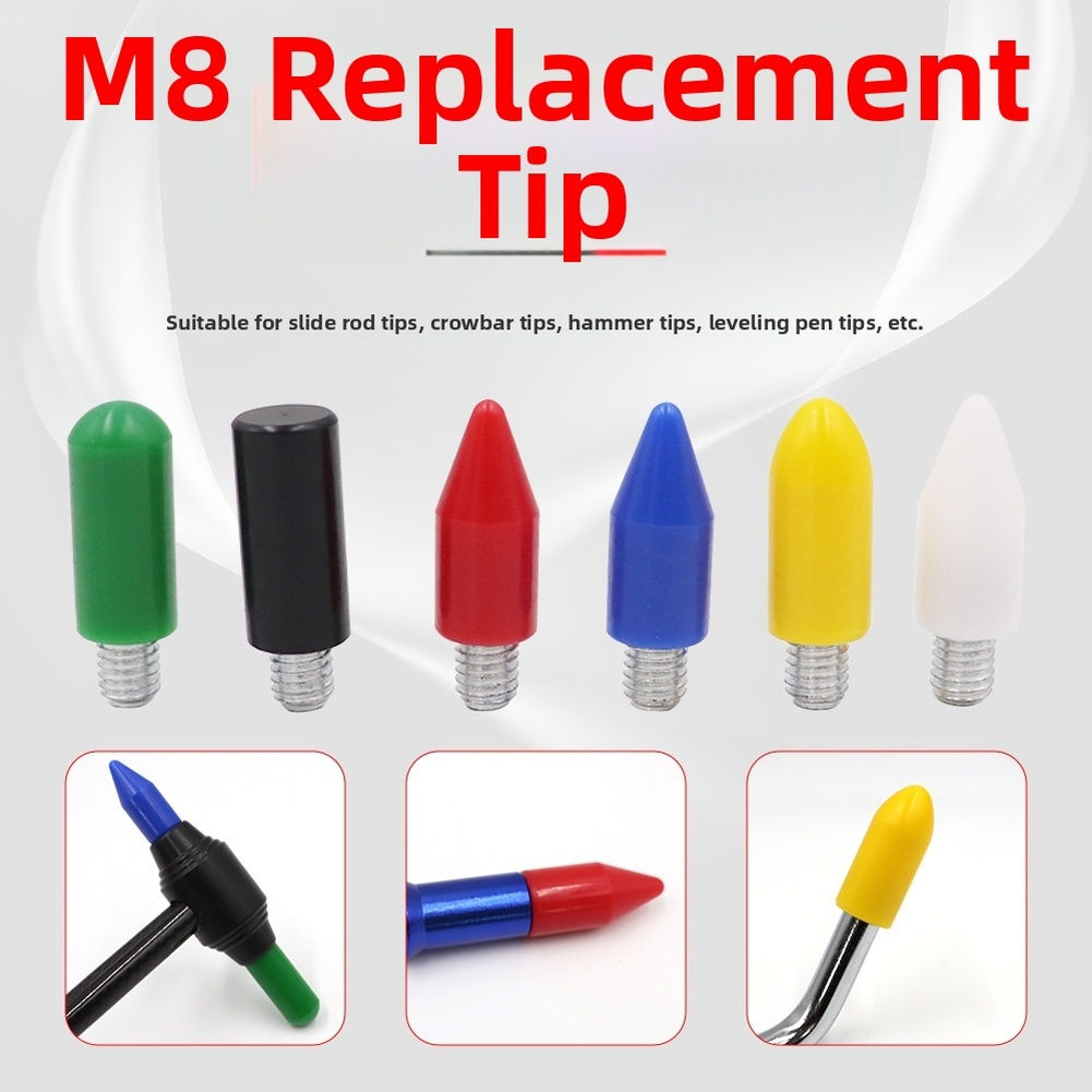 6X M8 For PDR Replacement Heads With Flat Nylon Tips For Auto Dent Repair Precis