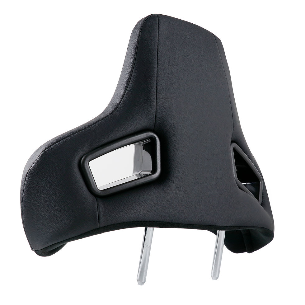 Thumbnail: Plug&Play Car Sport Headrest Comfort PVC Leather Neck Pillow Racing Seat Head re