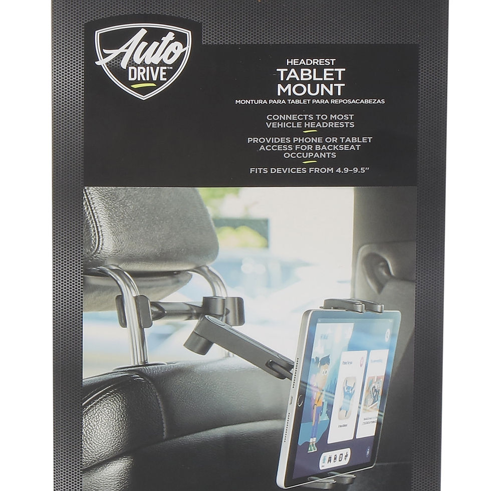 Thumbnail: Auto Drive Pivoting Tablet & Phone Holder, Headrest Mount, Black, Automotiv..