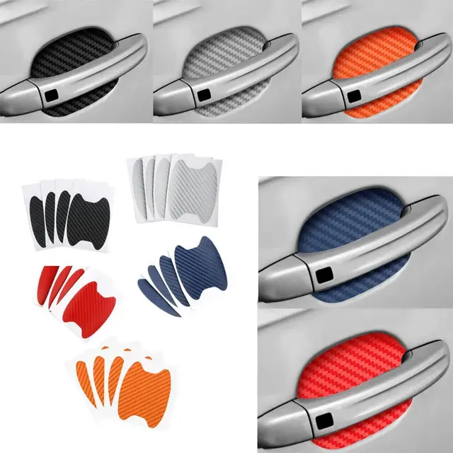 Thumbnail: 4pcs Car Door Sticker Carbon Fiber Styling Scratches Cover For Hb20 Hyundai Acce