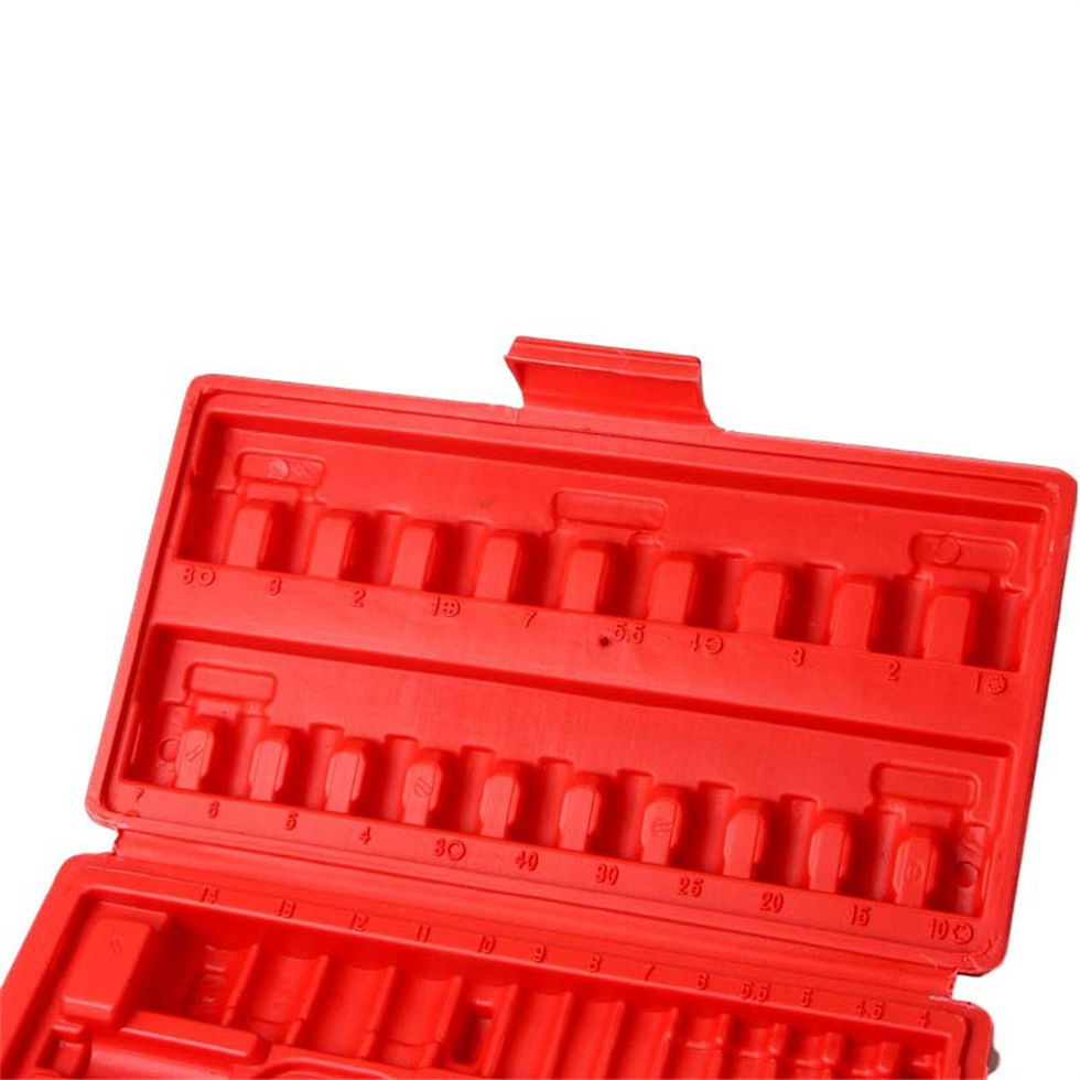Thumbnail: 46pcs Set Capacity Empty Box 1/inch 6.35 Ratchet Sleeve Repair Tool Red