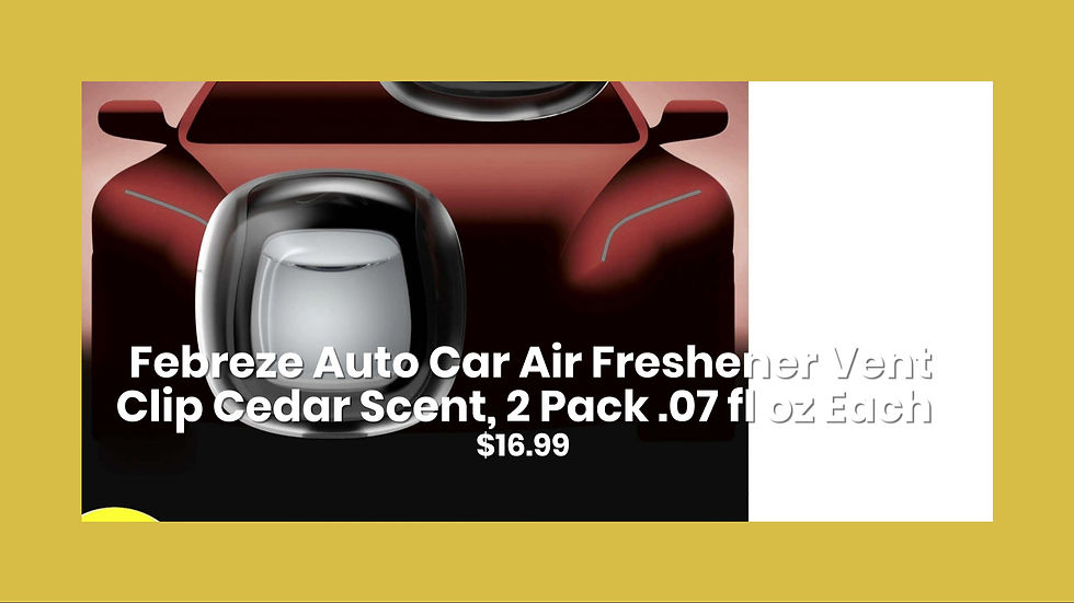 Thumbnail: Febreze Auto Car Air Freshener Vent Clip Cedar Scent, 2 Pack .07 fl oz Each