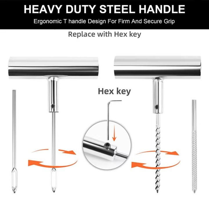 Thumbnail: Car Tire Repair Tool Tire Repair Kit Studding Tool Set Auto Bike Motorcycle Tire