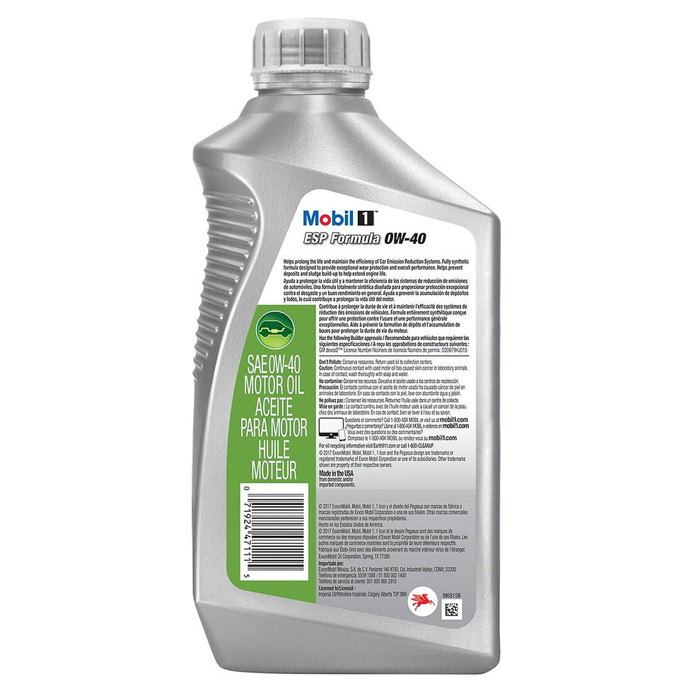 Thumbnail: Mobil 1 MOB123875 Mobil 1 Oil ESP Formula 0W-40 Case 6 x 1 Quarts