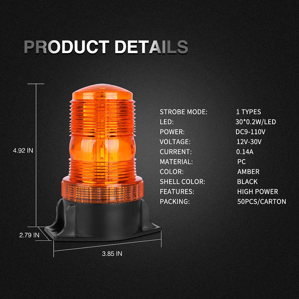 Thumbnail: 12-24V 48V 60V 80V 30 LED High Power Emergency Warning Flash Strobe Light Beacon