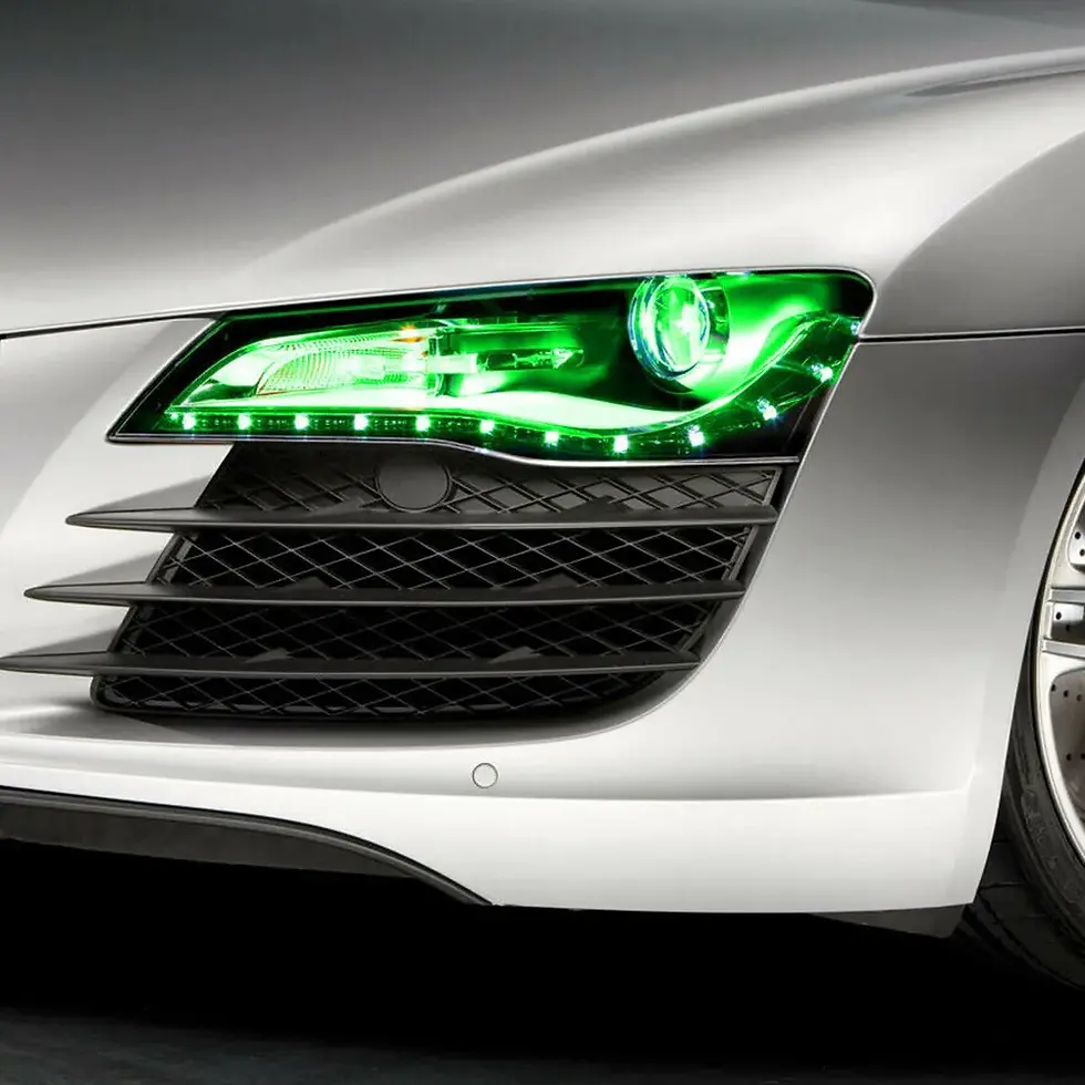 Thumbnail: 12 Inch X 48 Green Tint Film Trim Wrap For Headlight DRL Fog Light Universal Car