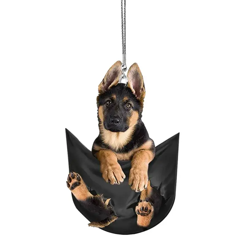 Thumbnail: Car Pendant Cute Mini Puppy Shape Pendant Practical Interior Car Ornament Hangin