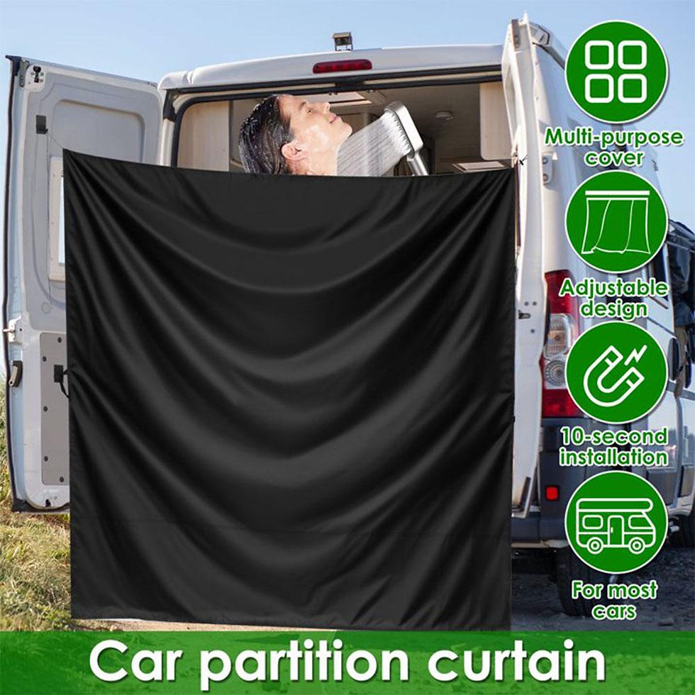 Thumbnail: Car Rear Door Curtain Universal Car Divider Curtain Accessories Oxford Cloth Bla