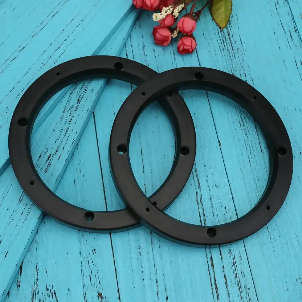 Thumbnail: 2Pcs Speaker Spacer Pad Adapter 6.5 Inch Plastic Fitting Audio Anti-Slip Autorad