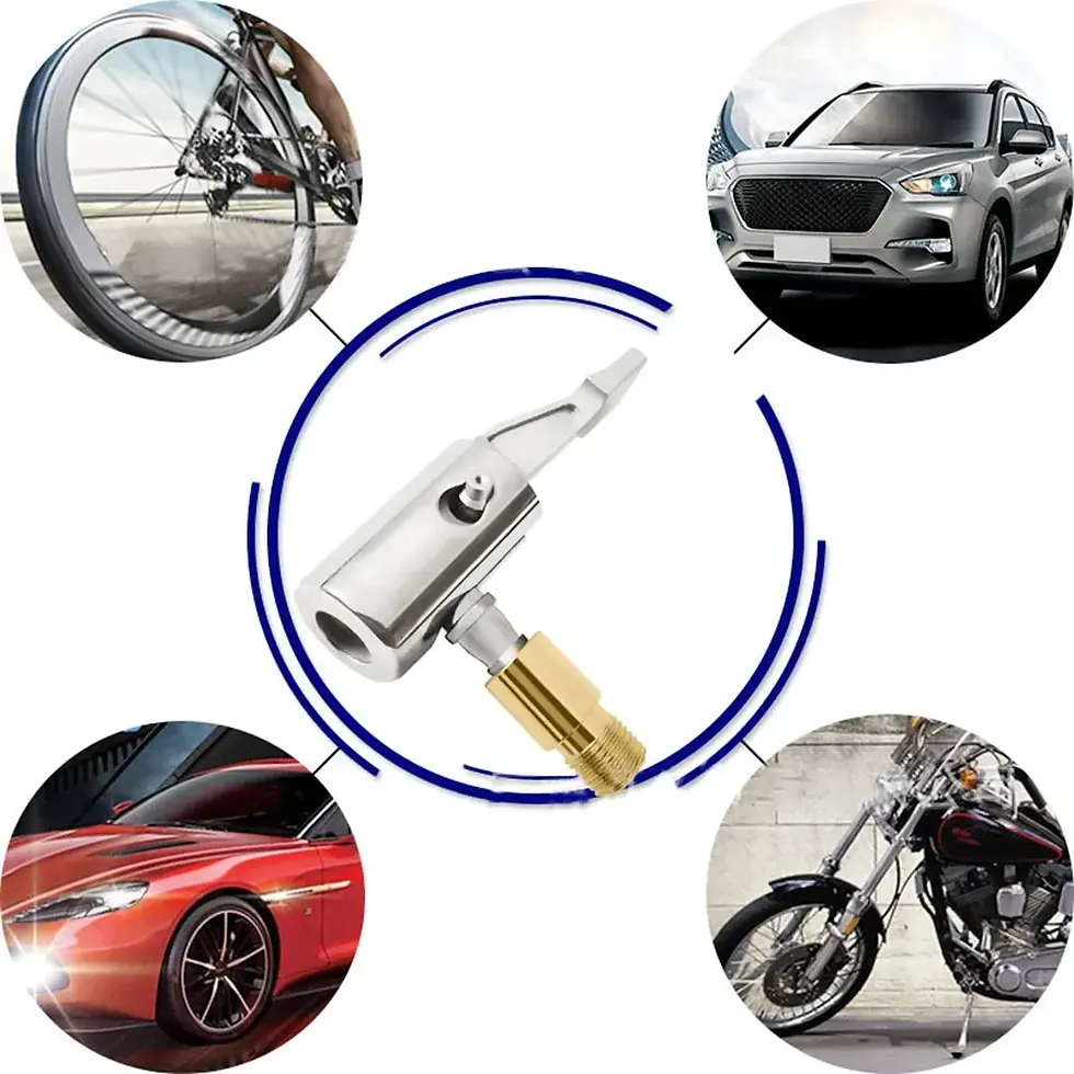 Thumbnail: Locking Air Tire Chuck Portable Inflatable Pump For Car Tire Valve Clip Compress