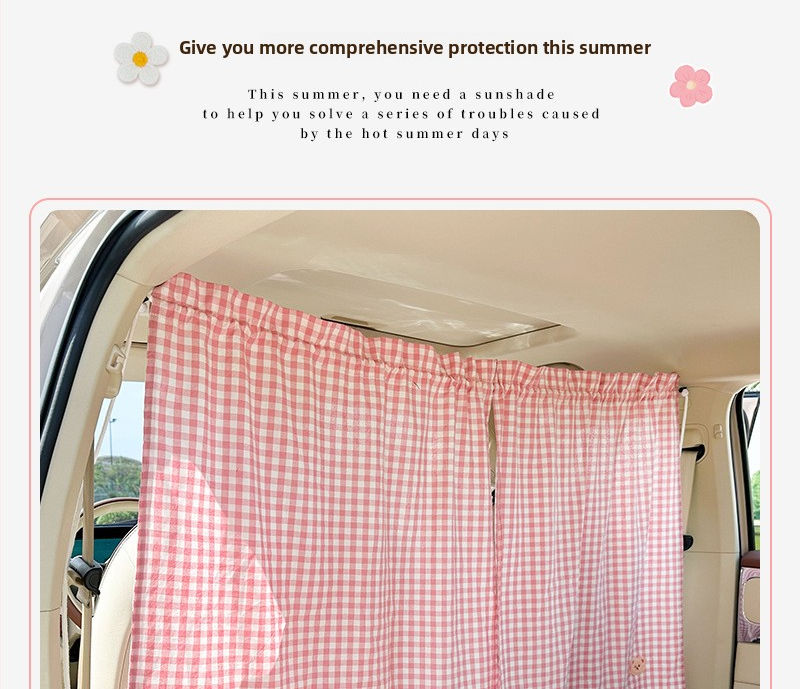 Thumbnail: Two-piece car partition curtain, cartoon bear hanging sunshade for sun protectio
