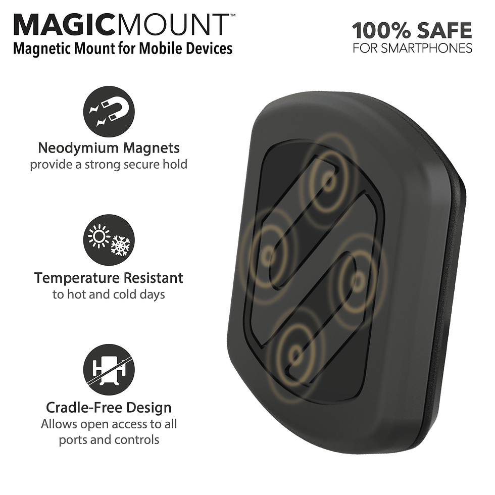 Thumbnail: Scosche MAGDM Universal Magic Dash Mount Magnetic Phone, Tablet or GPS Moun..