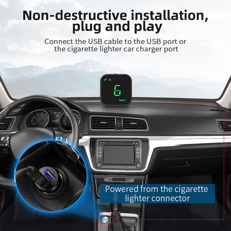 Thumbnail: Car Head Up Display Speedometer USB Powered Mini 2.5 Inch With GPS Compass G4S O