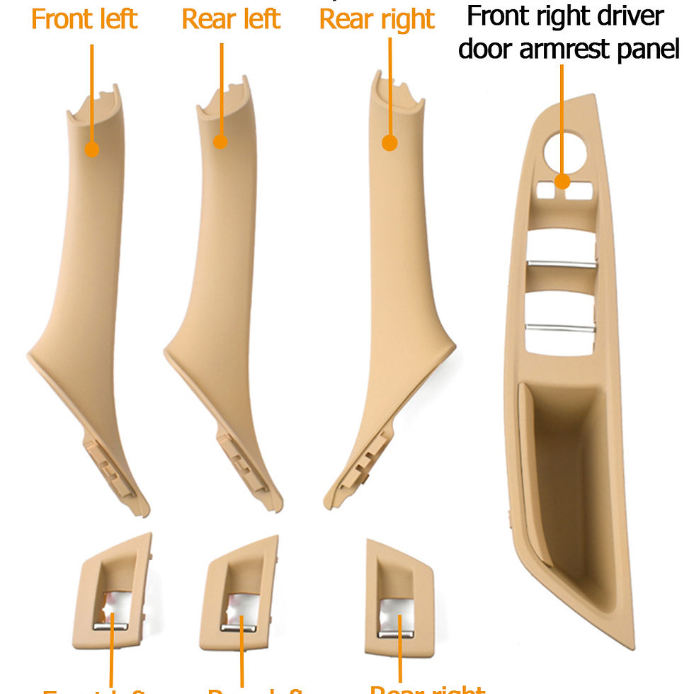 Thumbnail: Right Driver Cars RHD Internal Armrest Panel Door Handle Cover Trim 7pcs Set Rep