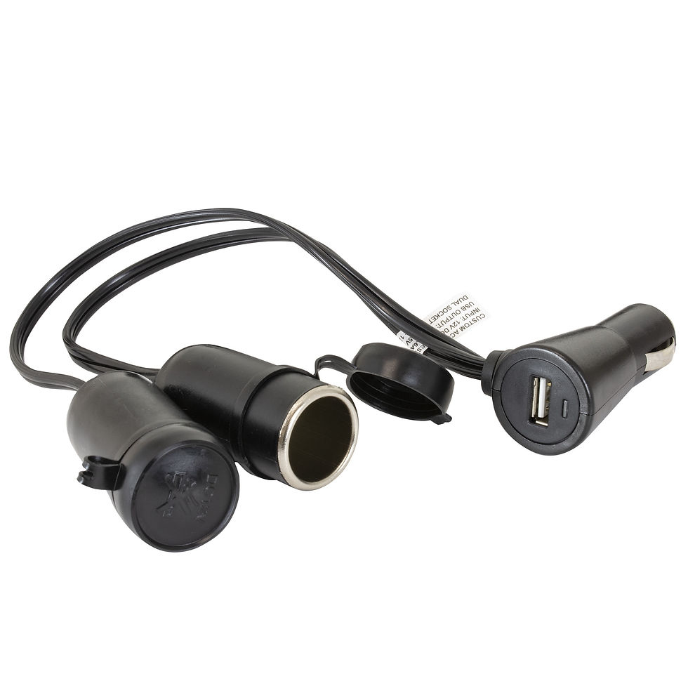 Thumbnail: EverStart Plus 12 Volt 2.4 Amp Dash Mount Dual USB Charger, Black, One Piec..