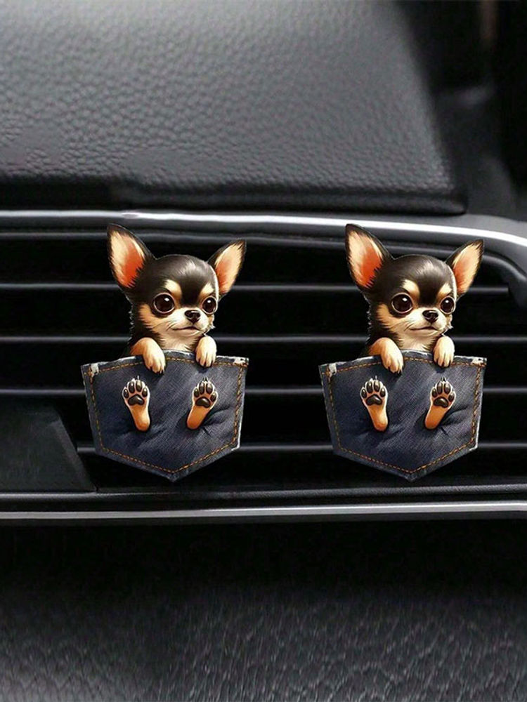 Cute Acrylic Car Vent Clip - Aromatherapy Air Freshener Holder, Waterproof Decor