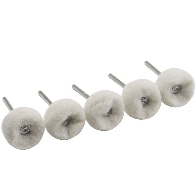 Thumbnail: 3-10Pcs Mini Wool Polishing Head 3mm Shank Buffing Wheel Polish Brush Drill Rota