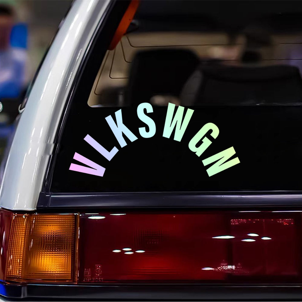 VLKSWGN Rear Wiper Window Car Stickers German Vinyl Text Style Decorative Decals